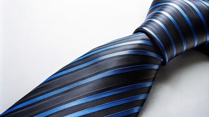 Black Striped Tie with Blue Accent, black tie event, formal evening wear