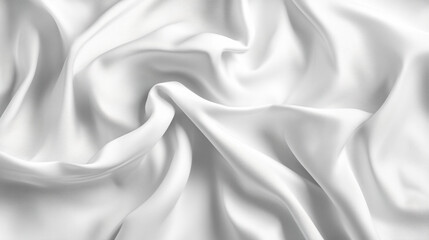 Obraz premium Blank white crumpled and creased paper texture background symbolizing chaos, disarray, and the fragility of order, offering a stark and raw representation of disruption and the unexpected