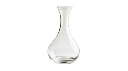 Crystal-clear wine decanter, transparent background