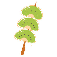 Colorful Fruit Brochette Sticks illustration