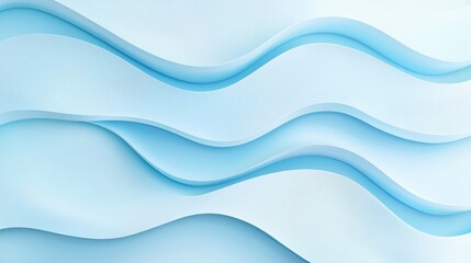 Fototapeta premium Soft Blue Waves Abstract Design with Fluid Shapes and Gentle Curves for Background
