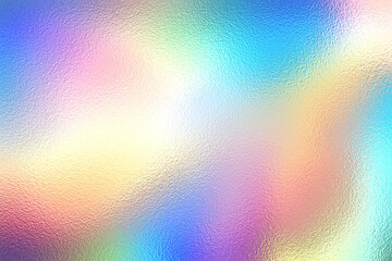 Hologram rainbow foil texture background.