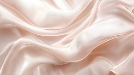 Fototapeta premium Elegant Soft Satin Fabric Draped in Pleats and Waves for Background or Design Use