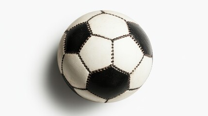 Soccer ball with classic hexagon and pentagon pattern