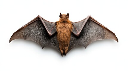 Bat with spread wings displaying textured fur in detail