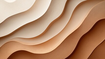 Obraz premium Abstract Wave Patterns in Neutral Tones for Modern Interior Design and Art