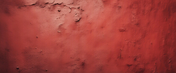 Red Colored Old Wall Texture Background Banner with Copy Space