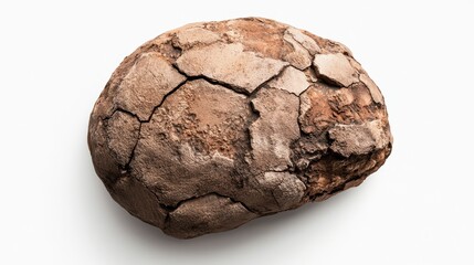 Fototapeta premium Rocky planet displays rugged cratered surface features