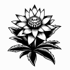 flower on white background