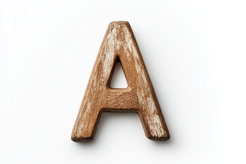 Large wooden letter A displayed on a plain background