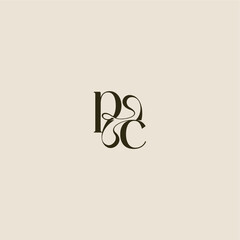 dynamic line monogram logo luxurious concept PC elegant wedding letter