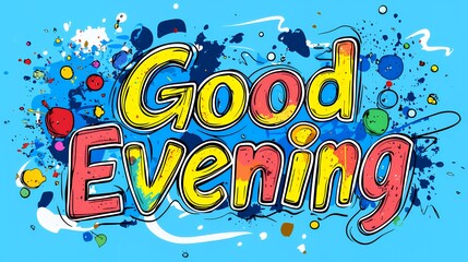 Good Evening! Colorful Splashes and Greetings