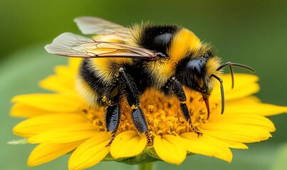 Close-up of a bee on a flower.