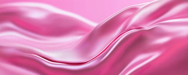 Obraz premium Soft Satin Fabric Texture in Elegant Pink Color with Smooth Drapes and Waves
