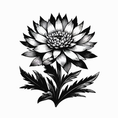 flower on white background