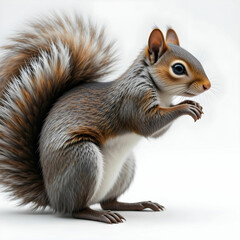 Obraz premium Photo realistic squirrel with white background
