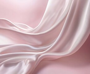 Obraz premium Soft Pink Satin Fabric Flowing Elegantly on a Delicate Background with Smooth Texture