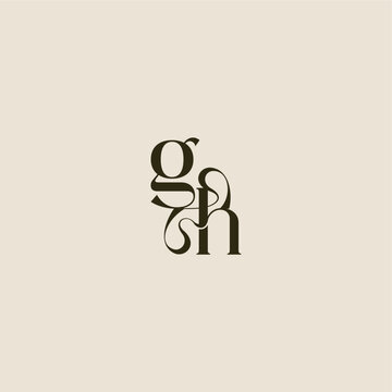 elegant wedding dynamic line monogram logo letter luxurious concept GH
