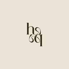 elegant wedding dynamic line monogram logo letter luxurious concept HQ