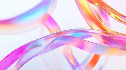 Abstract Swirling Ribbon