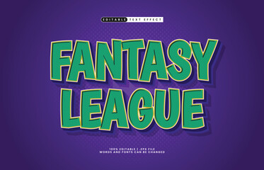 fantasy league editable text effect with a hero and game text style