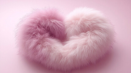 A soft, fluffy heart on a calm background with ample space for text, symbolizing love, warmth, and affection in a peaceful setting, evoking gentle emotions and comfort.

