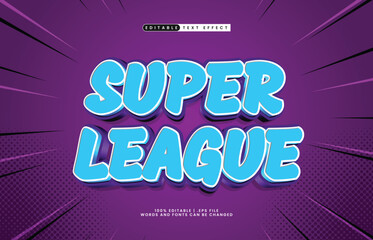 super league editable text effect with a game and play text style