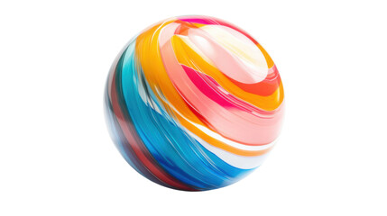 Colorful ball, transparent background