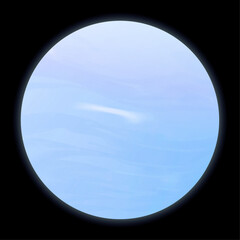 Realistic Light Neptune Planet Illustration
