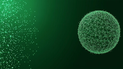 A glowing sphere with intricate data patterns and circuit lines floats against a dark background, symbolizing advanced technology, data processing, and the digital world

