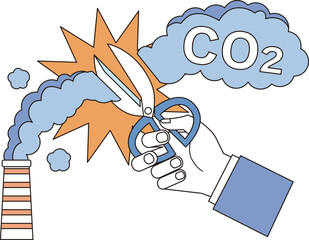 CO2をカットする手