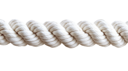 Rope perfect for various applications in design and crafting projects. Isolated on transparent background, png.