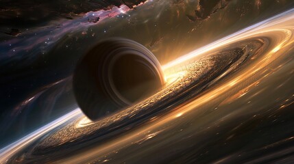 Majestic Black Hole: A Cosmic Dance of Light and Darkness