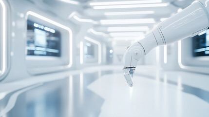 Industrial Robotic Arm Executing Precision Machining Operations