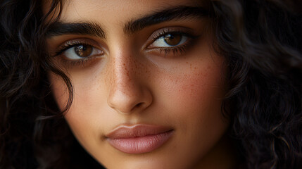 Fototapeta premium The look of a beautiful woman, ideal for advertising makeup, beauty products or for opticians. Eyes of a woman