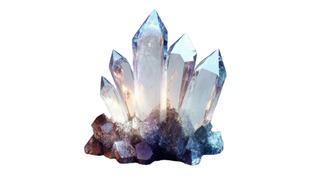 Crystal, transparent background