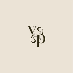 luxurious concept VP dynamic line monogram logo letter elegant wedding