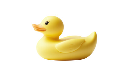 Fototapeta premium Yellow rubber duck toy, transparent background