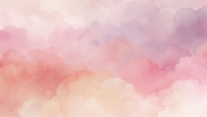 A dreamy cloudscape of soft pastel hues creates a calming and ethereal atmosphere for creative use.
