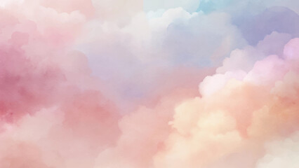 Fototapeta premium Gentle pastel clouds create a soft and dreamy background, ideal for creative projects and designs.