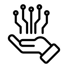 Obraz premium hand Line Icon