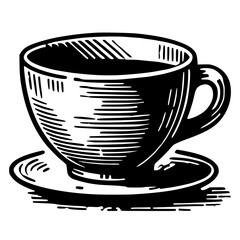 Coffee cup sketch vector design