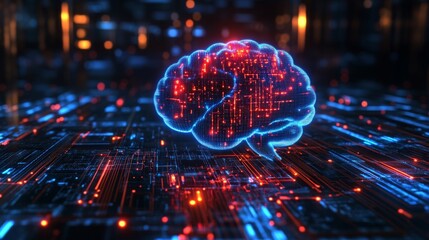 Digital Brain Represents Artificial Intelligence Technology