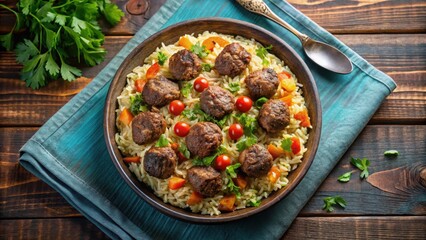 Turkish-Style Lamb Kofta Pilaf, lamb kofta, grilled lamb