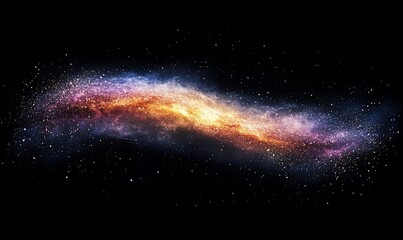 Fototapeta premium Colorful cosmic nebula swirling in space.