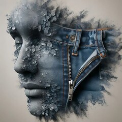 Sewn Denim Realities: The Face Within