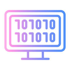 monitor Line Gradient Icon