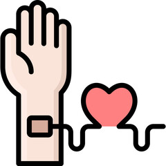 transfusion icon illustration design with filled outline