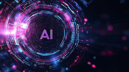 Obraz premium AI: A Futuristic Digital Abstract Background 