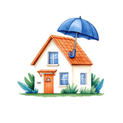 Cozy Home with Sturdy Roof and Umbrella Protection